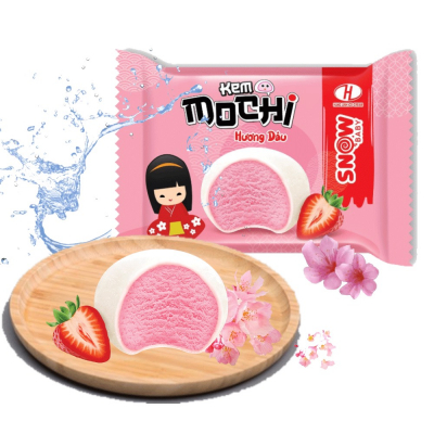 Kem mochi vị dâu