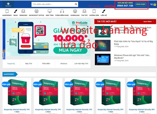 Cẩn thận khi mua phần mềm Kaspersky Small Office Security bản quyền từ website không uy tín